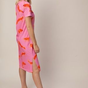 Rachel Antonoff Sammy Midi Dress in Prawn Print